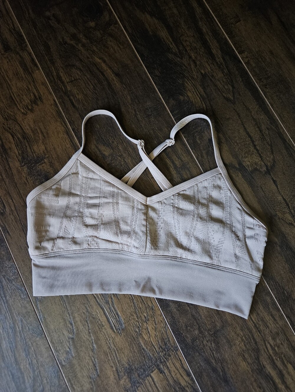 Alo Yoga Aria Bralette Sports Bra Taupe Beige - Size Small (S)